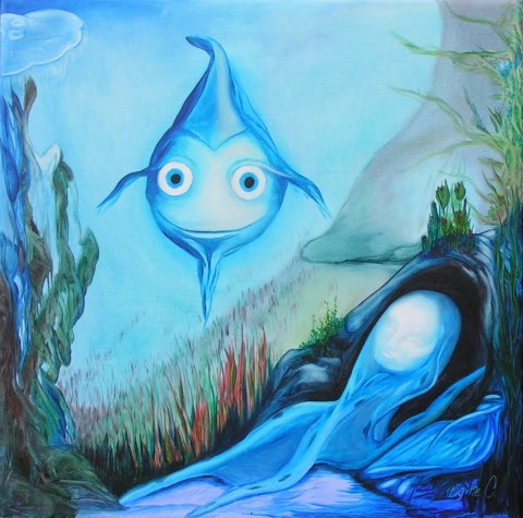 Fru sprutte og en underlig fisk